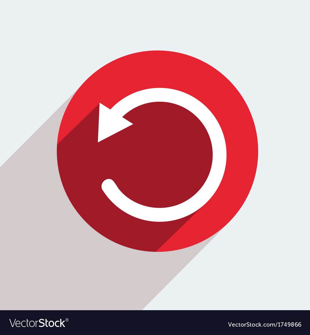 Circular Refresh Icon - Red on Gray