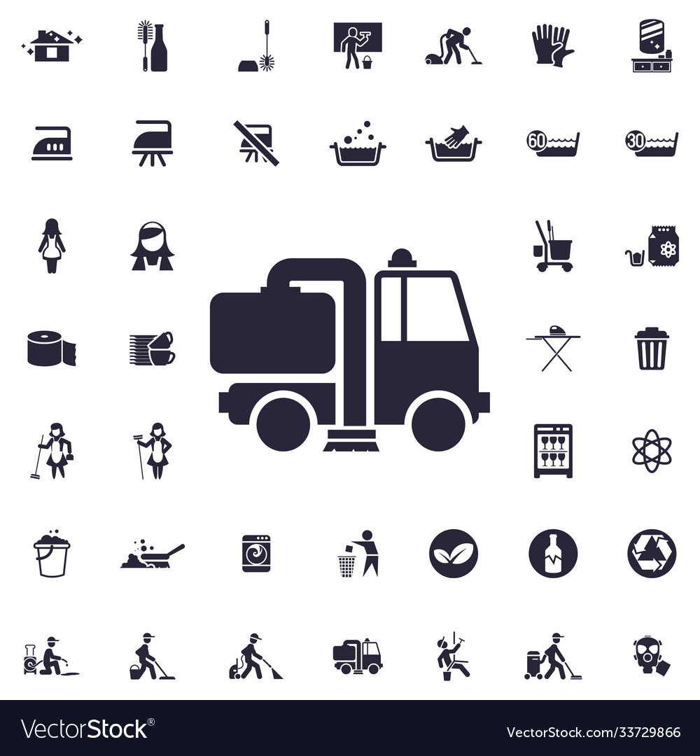 Cleaning machine icon Royalty Free Vector Image