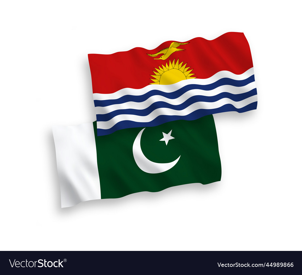 Flags of republic kiribati and pakistan vector image Flags of republic kiribati and pakistan