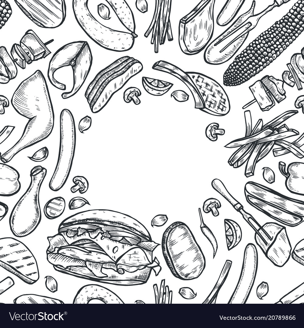 Grill menu design template