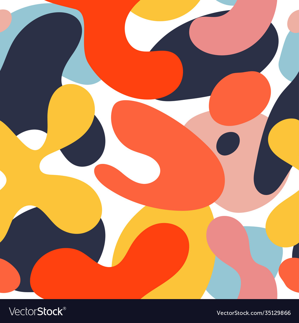 Hand drawn various shapes abstract contemporary