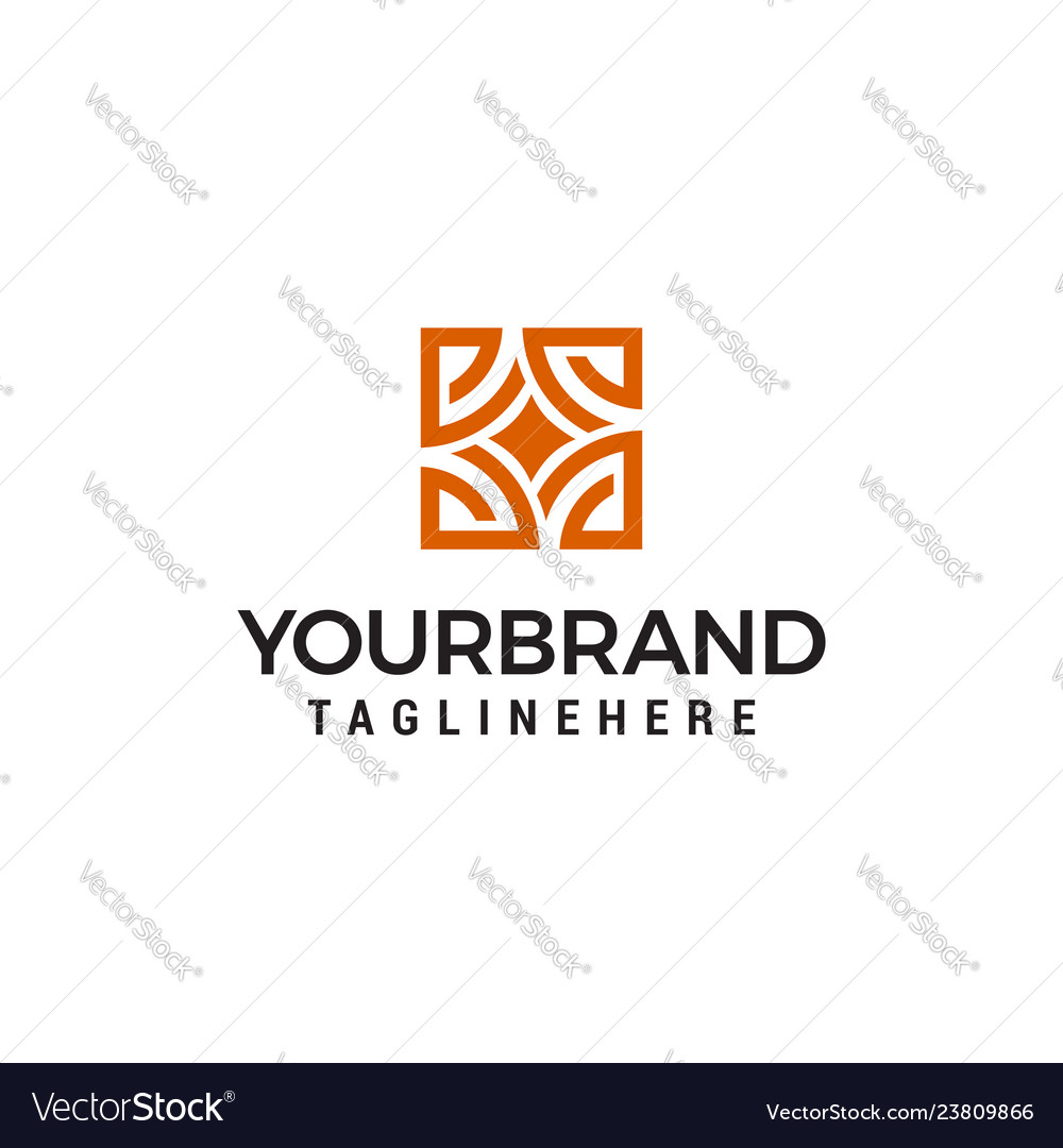 Interior store logo design concept template Vector Image