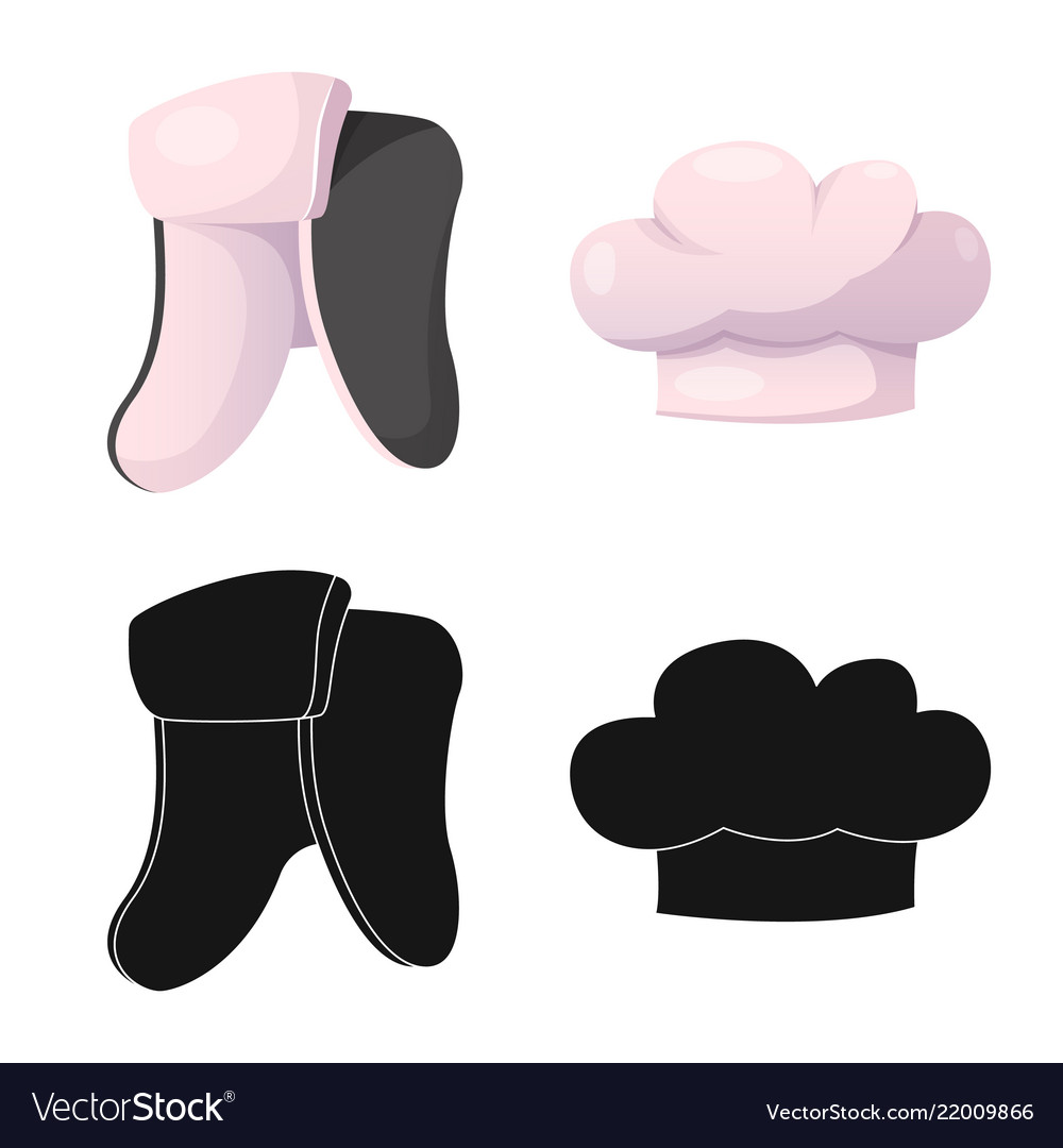 Isolated object of headgear and cap icon set