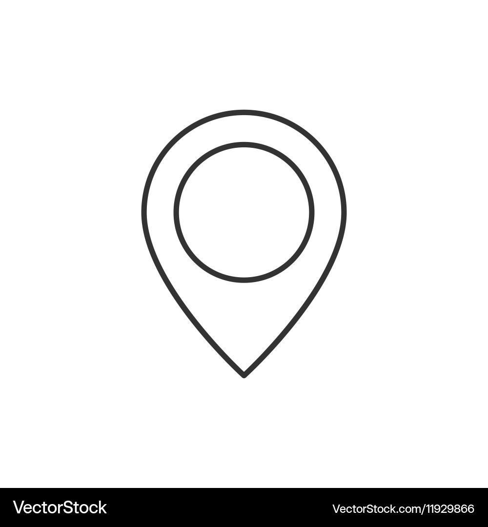 Pointer thin line icon Royalty Free Vector Image