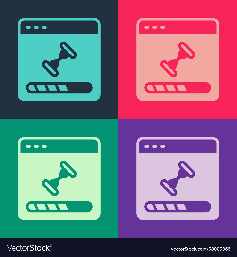 Pop art loading a data window with progress bar