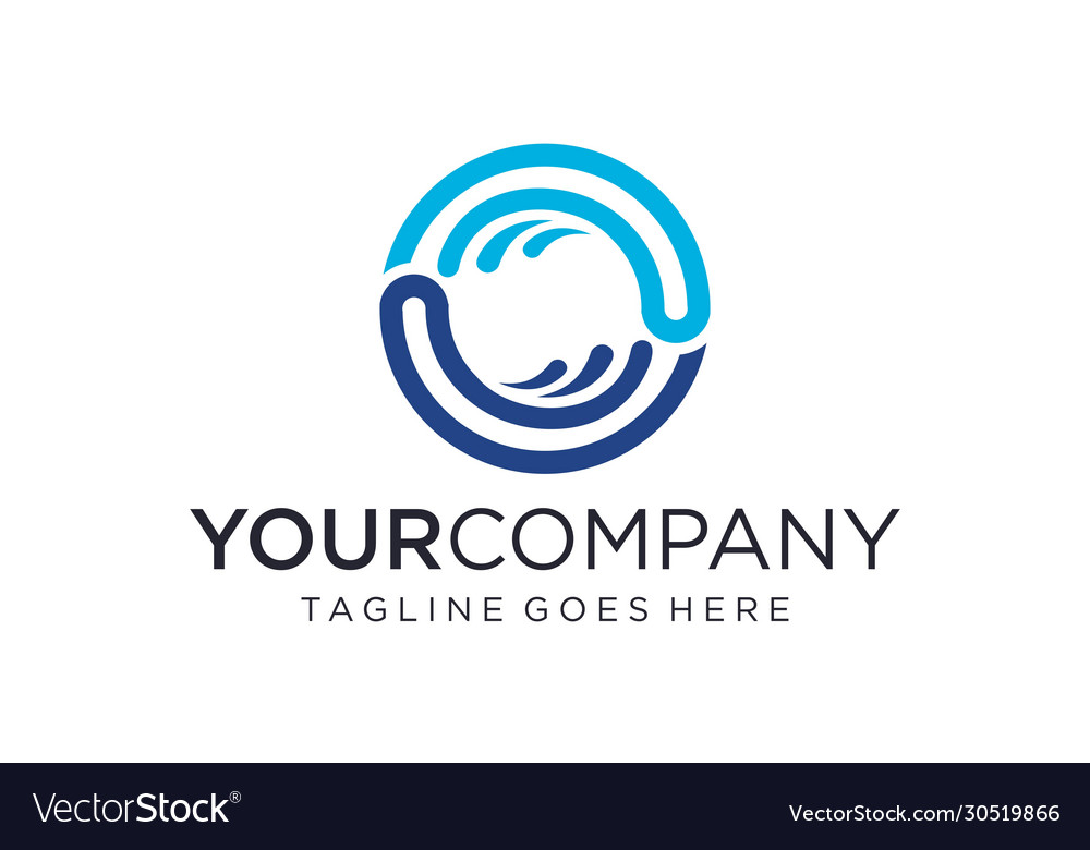 Recycle water concept for logo design Royalty Free Vector