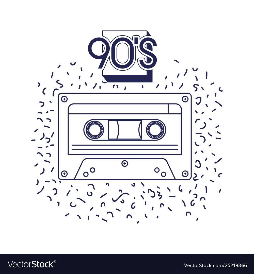 Retro cassette music icon