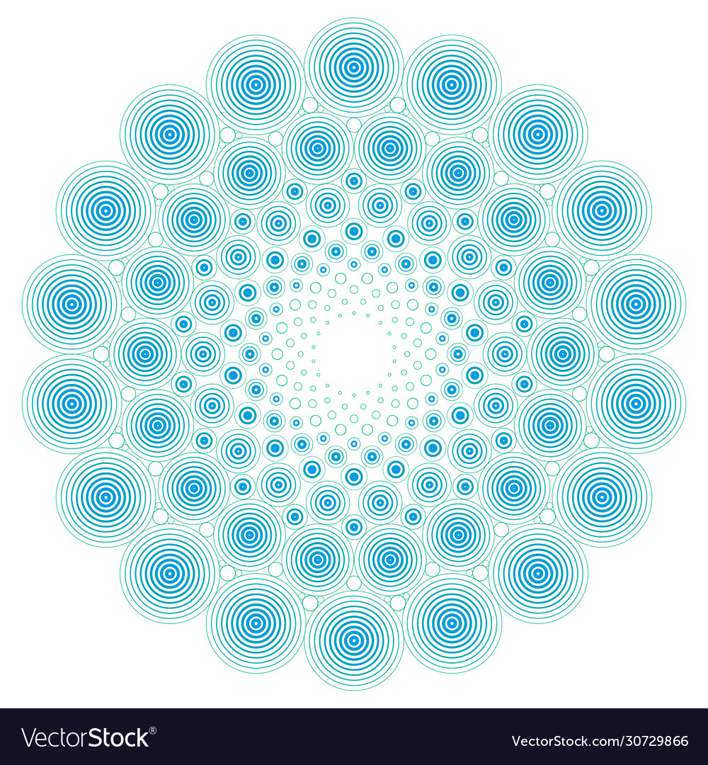 Round symmetric mandala