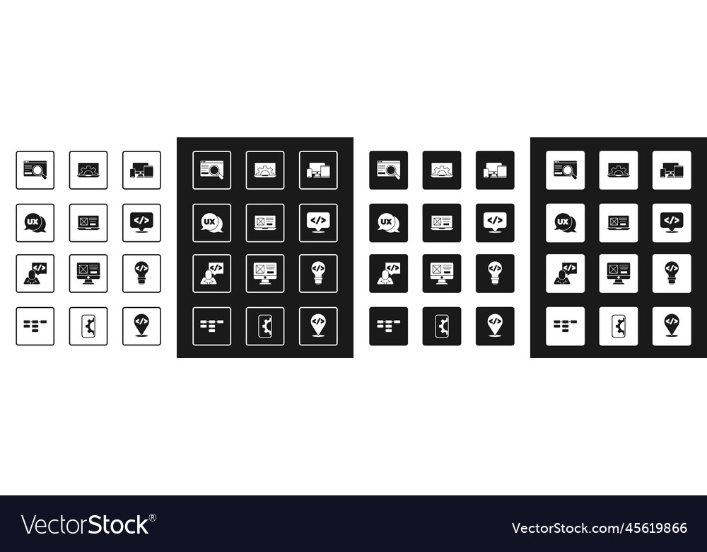 Set monitor mobile tablet ui ux design front vector image Set monitor mobile tablet ui ux design front