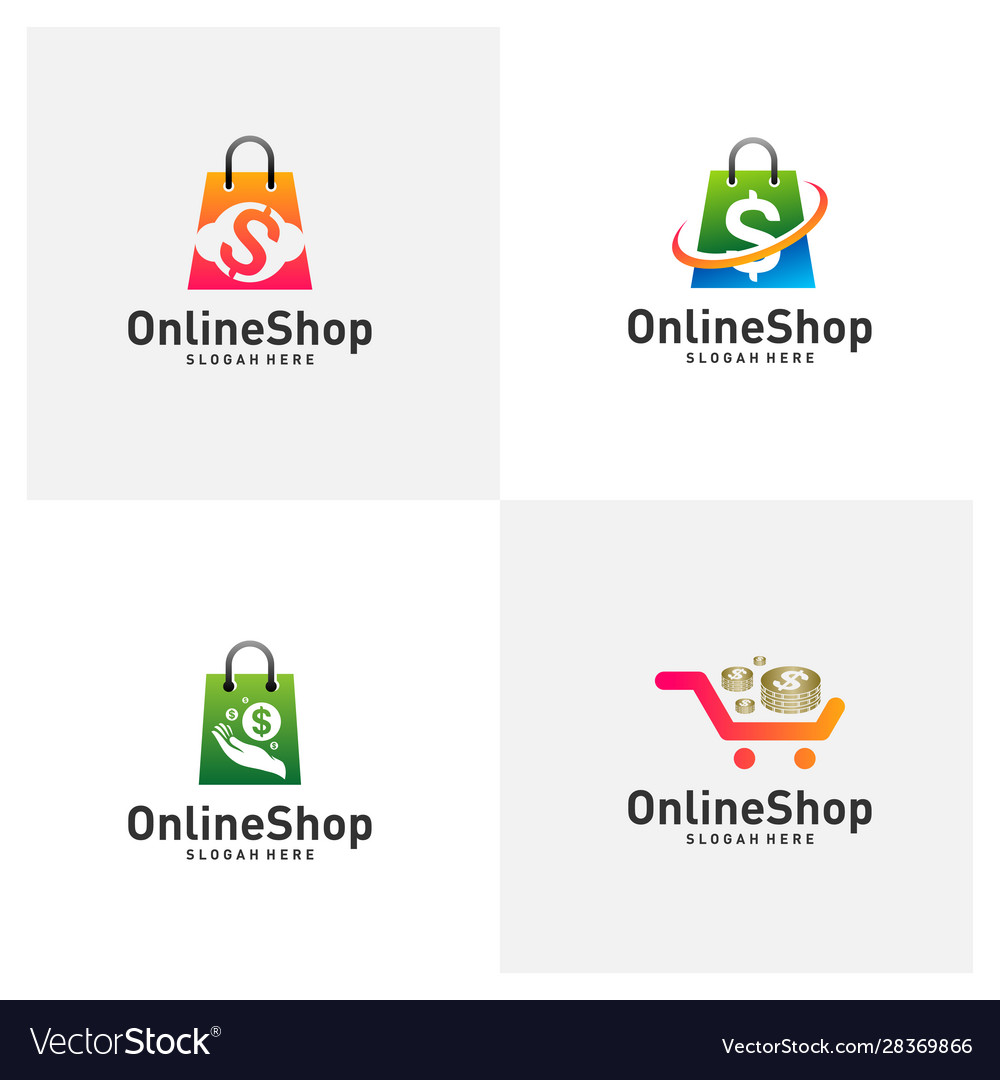 Shop-Icon mit Geld Logo Design Konzept