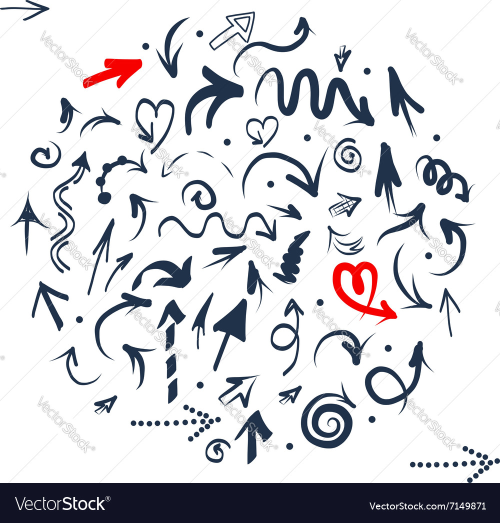 Arrows sketch set for your design