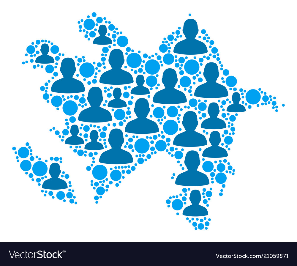 Azerbaijan population demographics vector image Azerbaijan population demographics