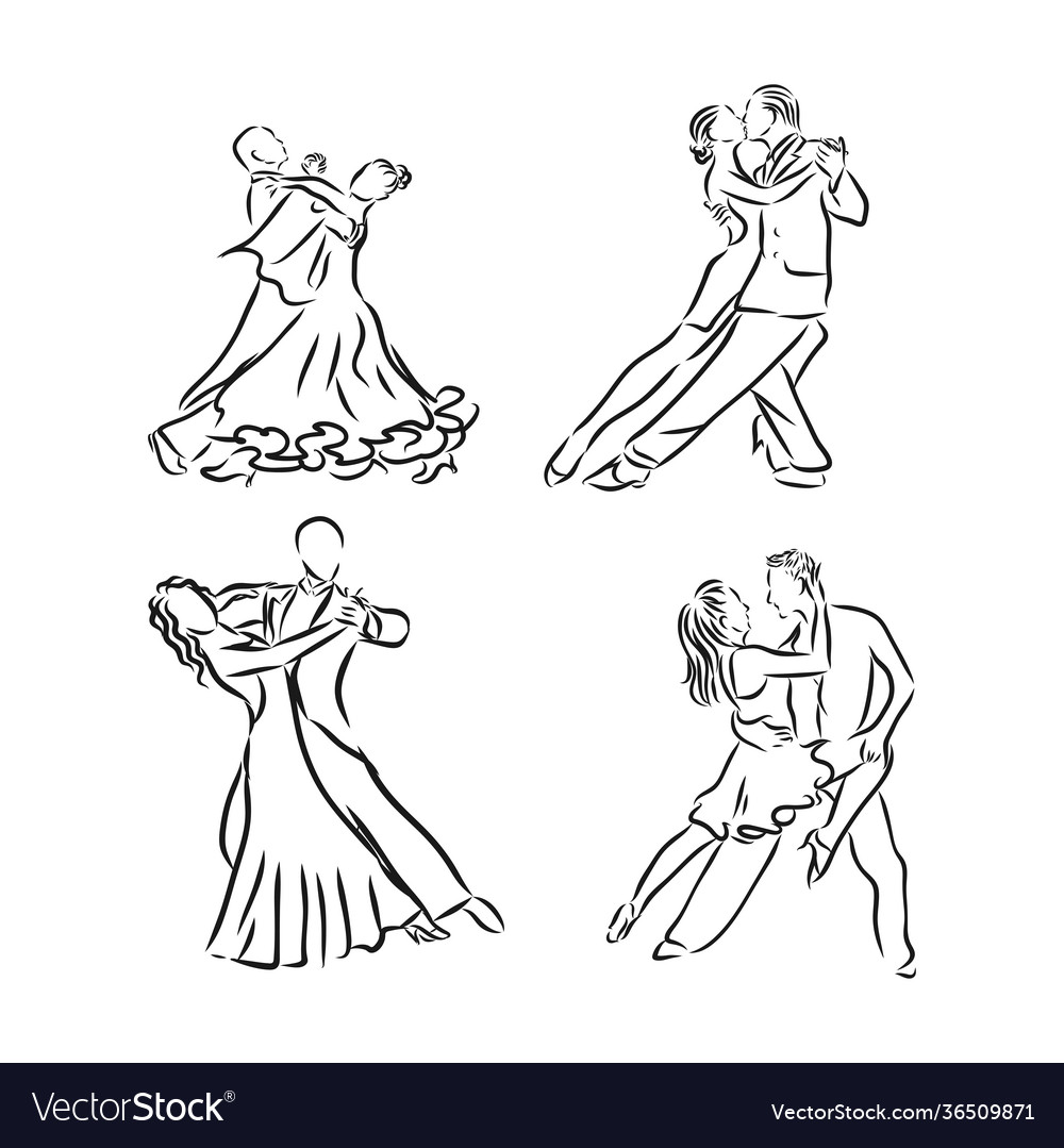 Couple Drawing Poses - Romantic dancing pose