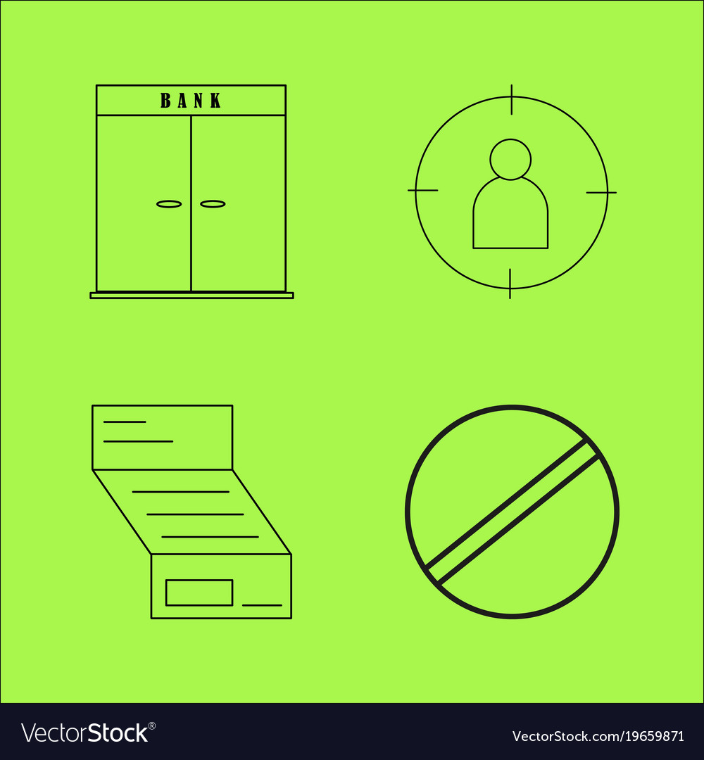 Basic content simple linear outline icon set