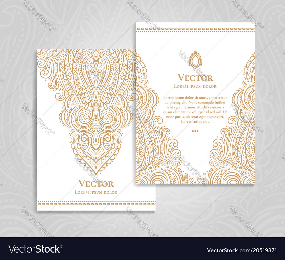 Beautiful lace vintage greeting card Royalty Free Vector