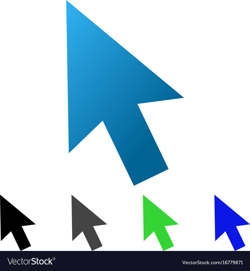 Cursor arrow flat gradient icon