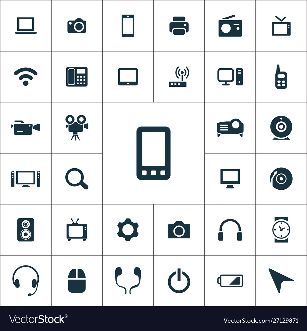 Device icons universal set for web and ui