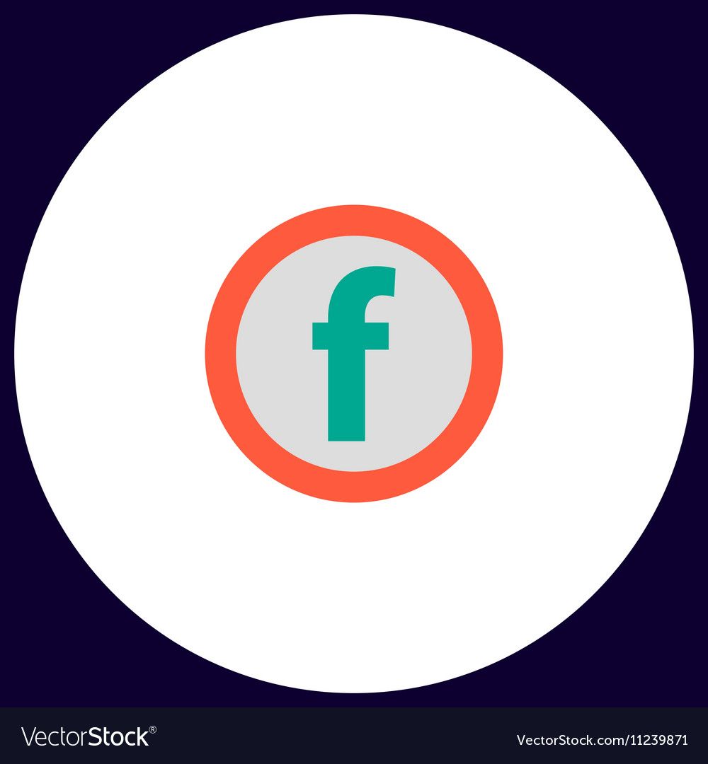 F letter computer symbol Royalty Free Vector Image