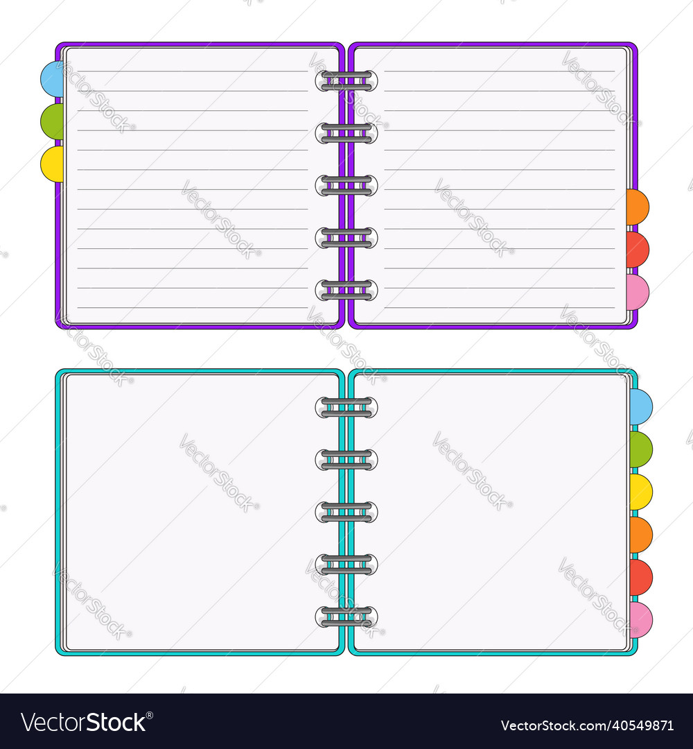 Open notepad for notes subject in the office vector image Open notepad for notes subject in the office