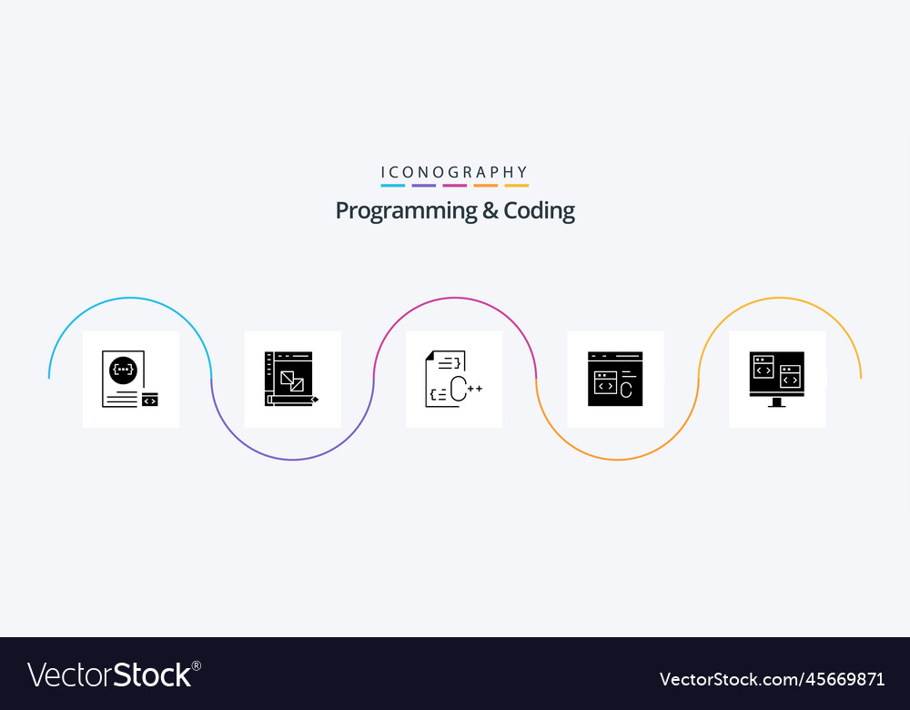 Programmieren und Kodieren glyph 5 Icon Pack