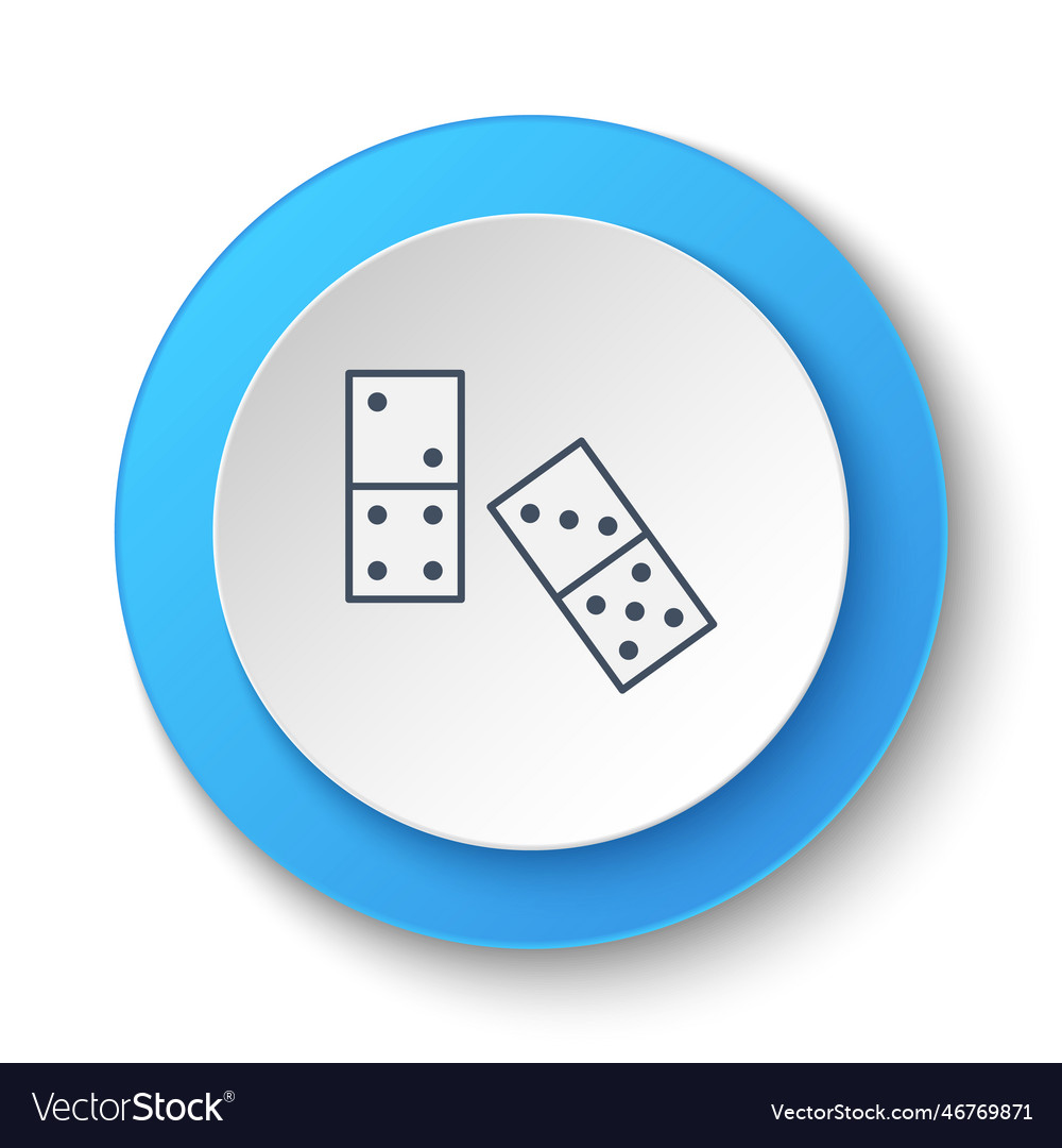 Round button for web icon domino retro arcade