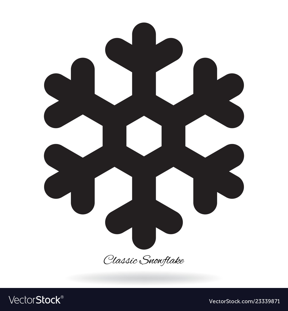 Simple classic snowflake icon collection isolated vector image Simple classic snowflake icon collection isolated