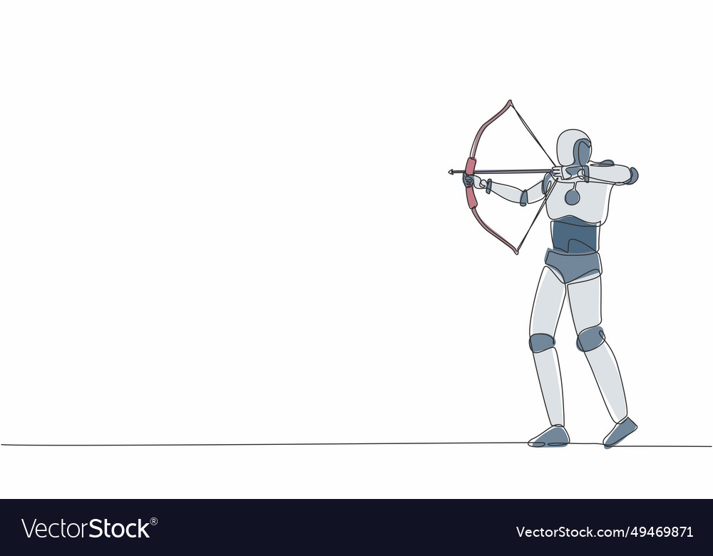 Single continuous line drawing robot trying