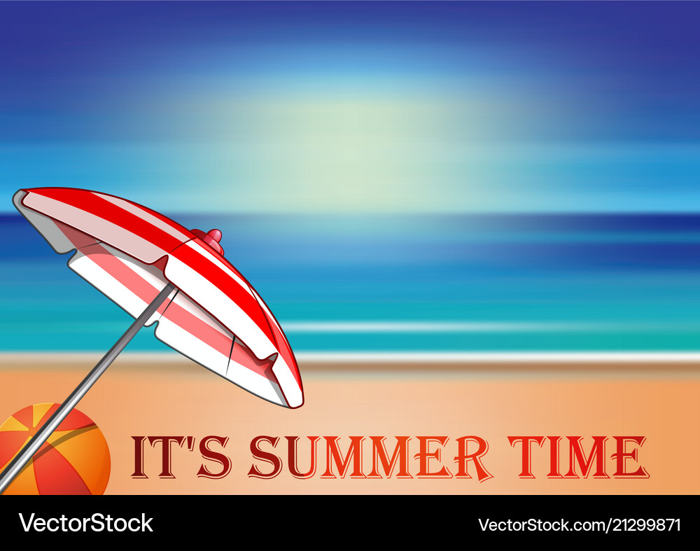 Summer design with lettering - its time Royalty Free Vector