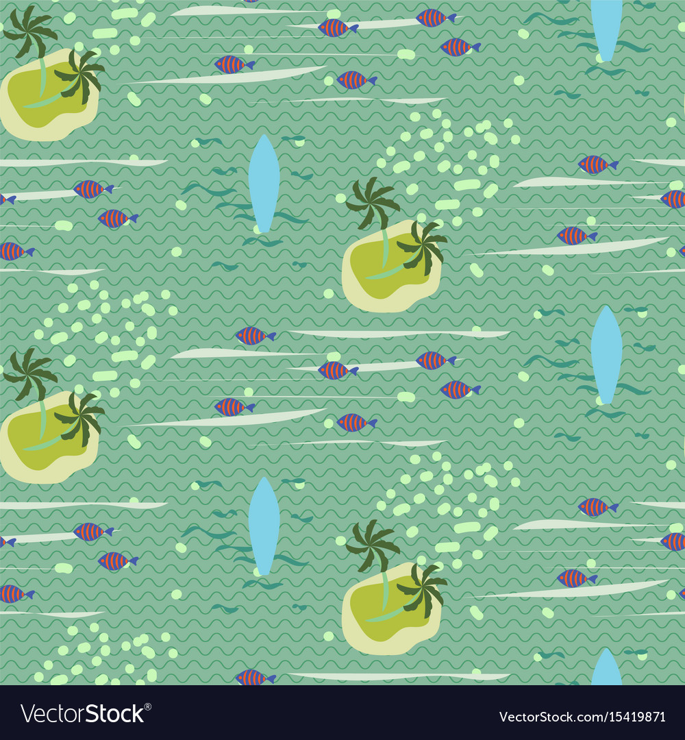 Vintage hawaii seamless pattern