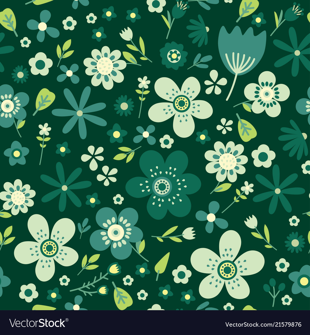 Amazing floral seamless pattern of flowers vector image Amazing floral seamless pattern of flowers