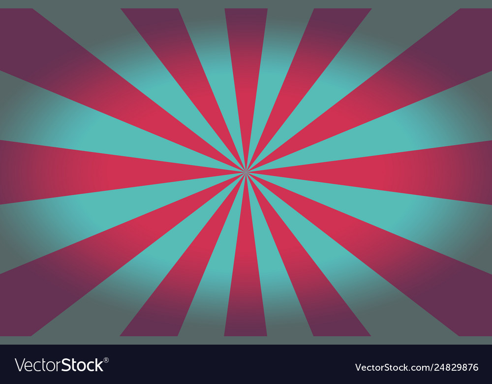 Background with retro red and turquoise rays vector image Background with retro red and turquoise rays