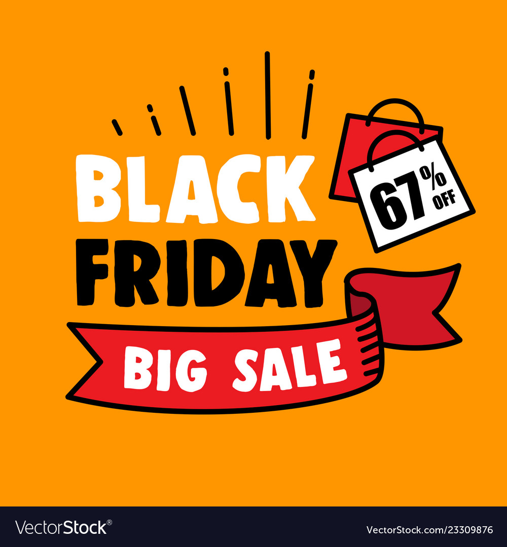 Black friday banner ad for your business event vector image Black friday banner ad for your business event