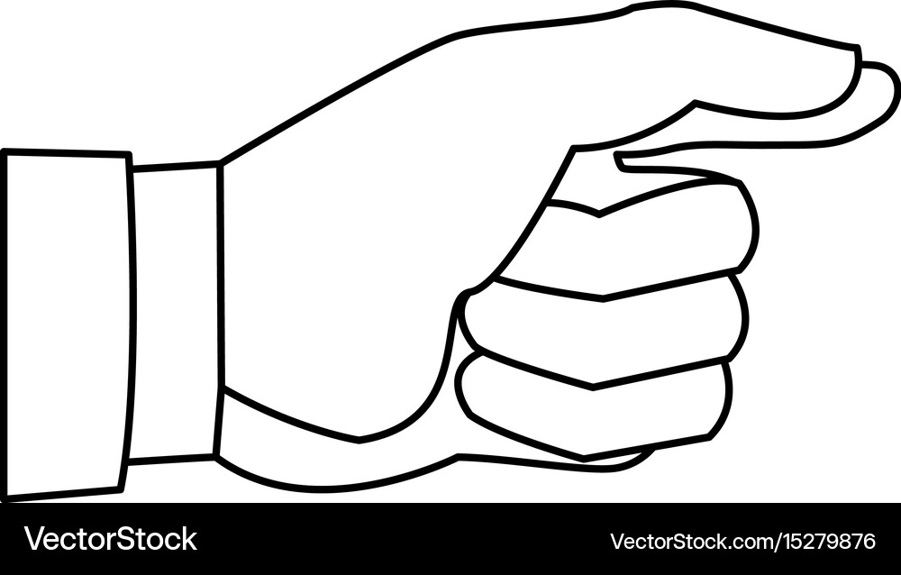 Cartoon human hand man gesture icon Royalty Free Vector