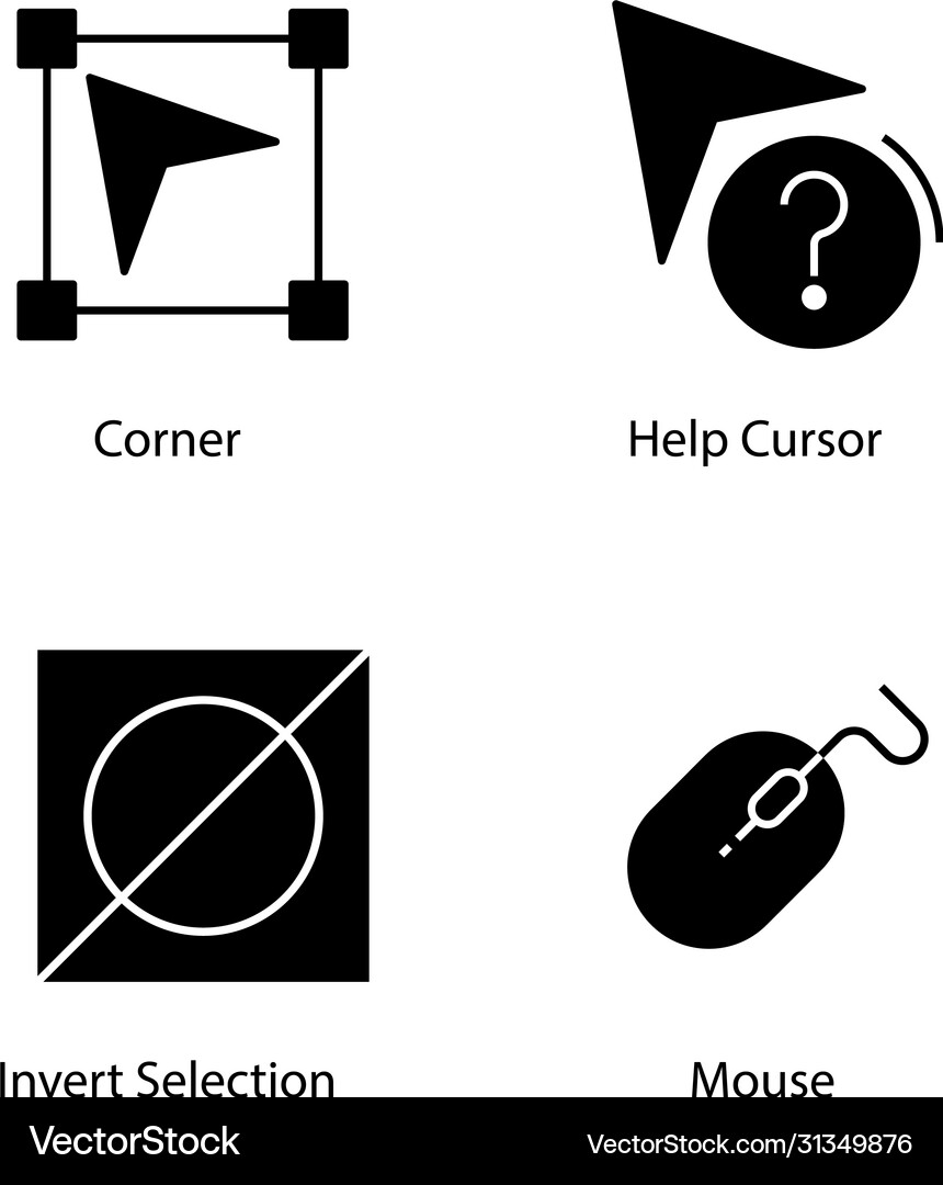 Cursor icons bundle Royalty Free Vector Image - VectorStock