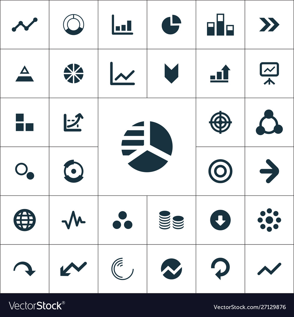Diagram icons universal set for web and ui