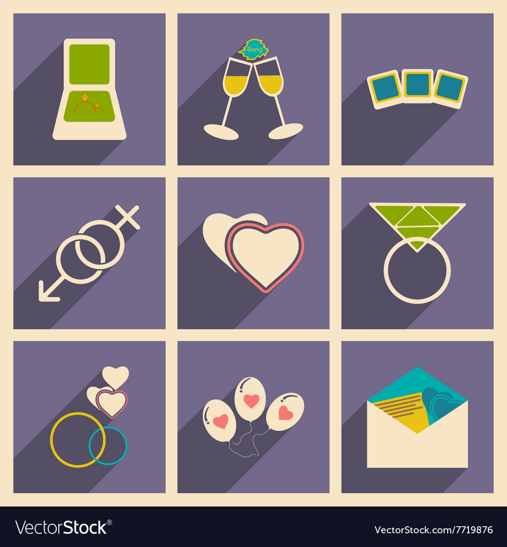Flat with shadow concept and mobile application