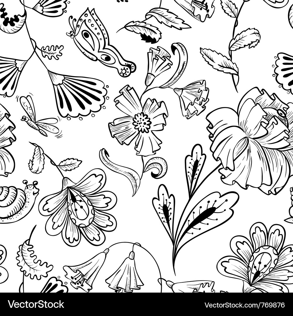 Floral seamless pattern Royalty Free Vector Image