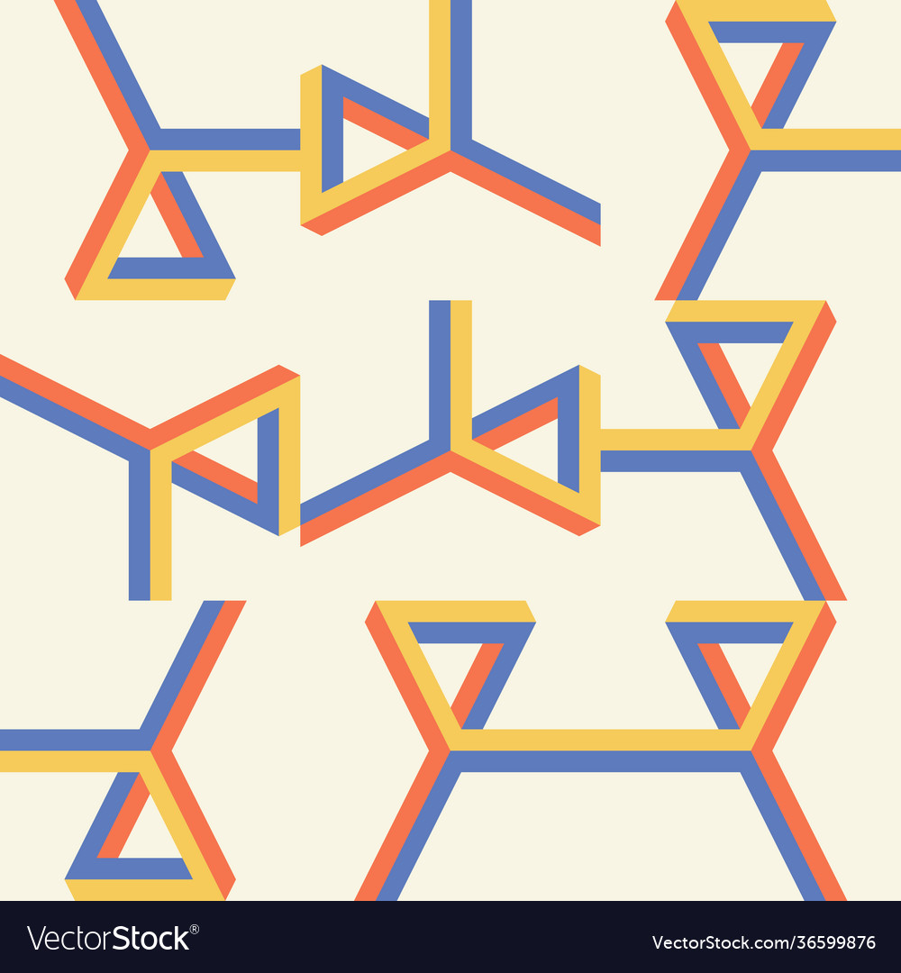 Geometric abstract elements design vector image Geometric abstract elements design
