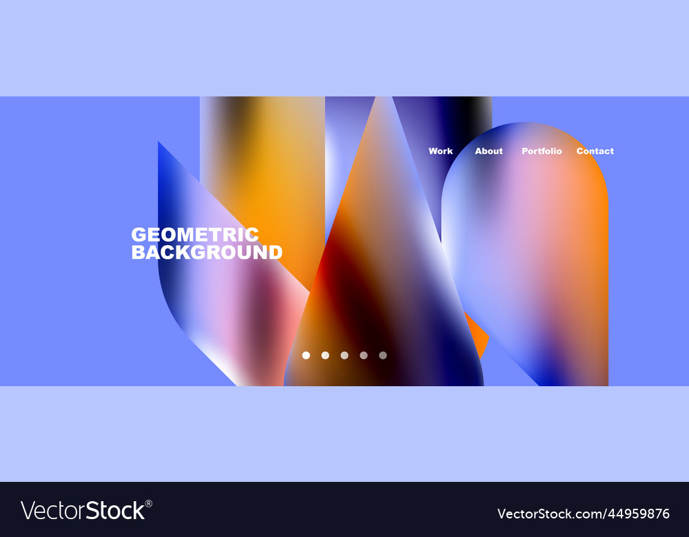 Glassmorphism landing page background template Vector Image Glassmorphism landing page background template