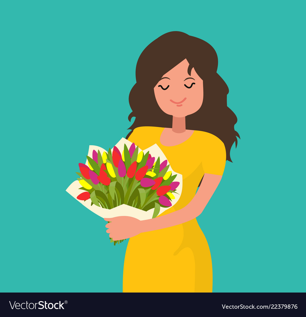 girl holding bouquet