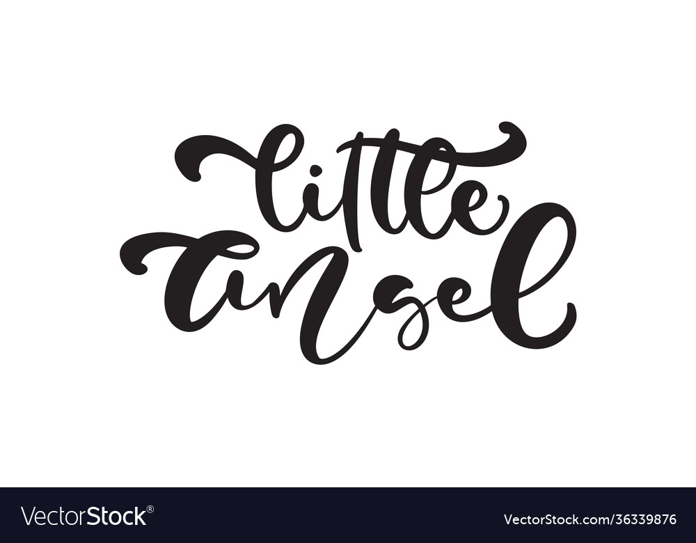 Little angel calligraphy lettering baby