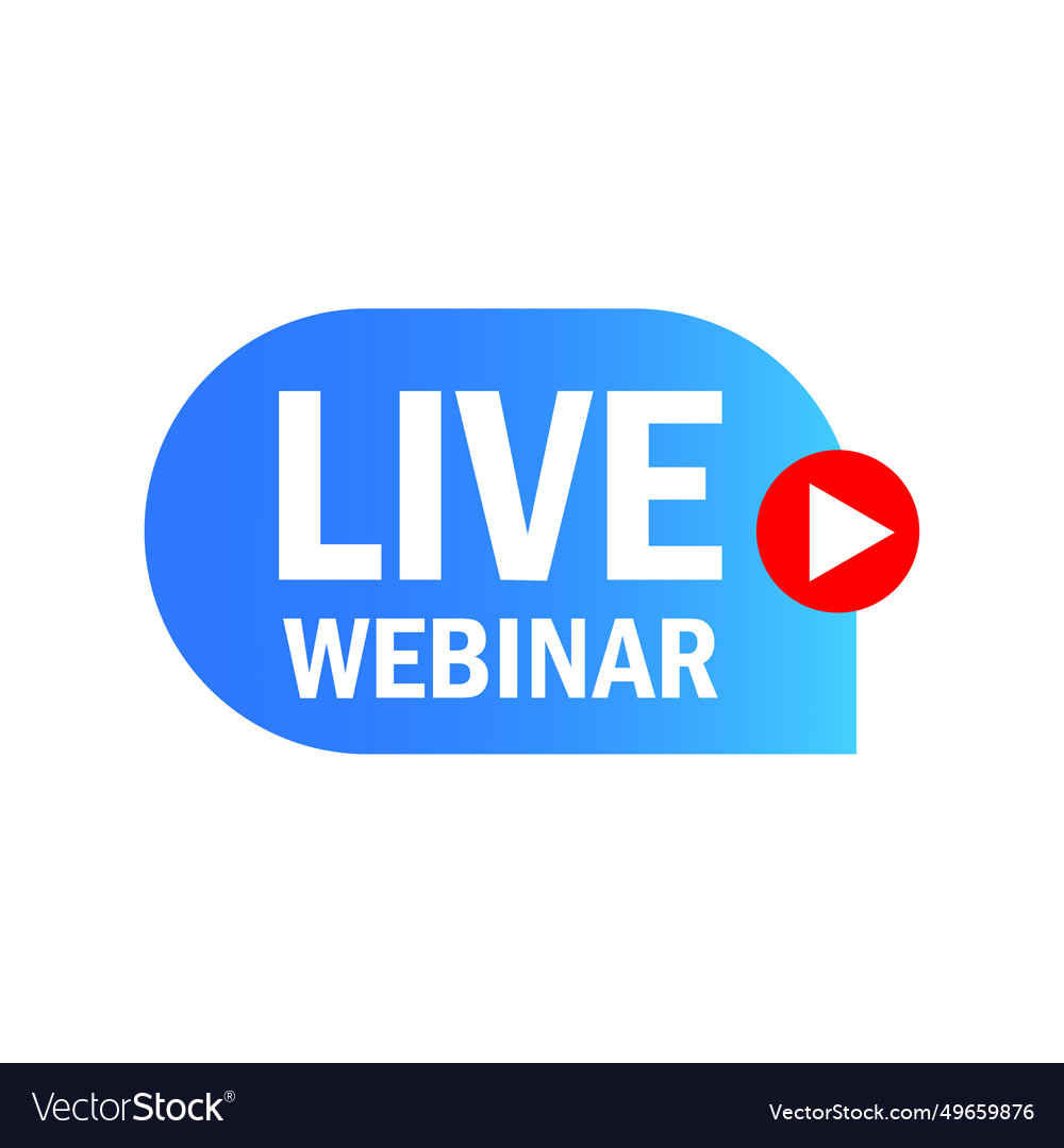 Live webinar button icon