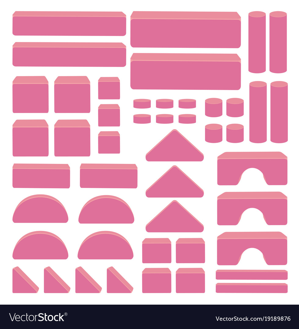 Pink Building Blocks - Stack Tower Game