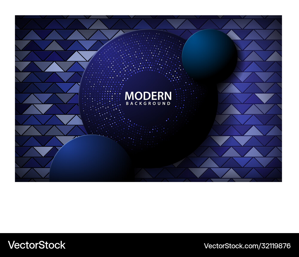 Realistic blue abstract background circle shape Vector Image