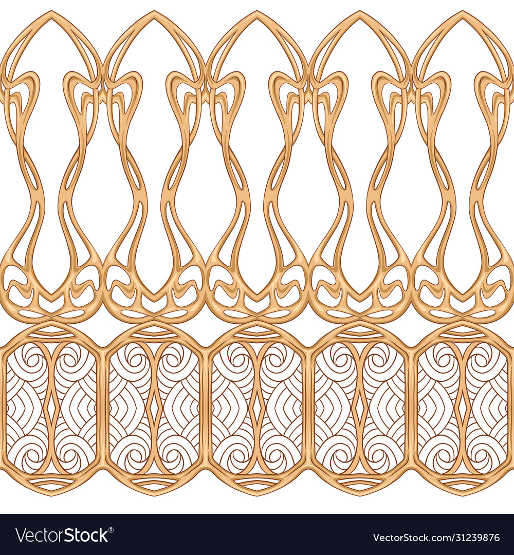 Seamless pattern background in art nouveau style vector image Seamless pattern background in art nouveau style