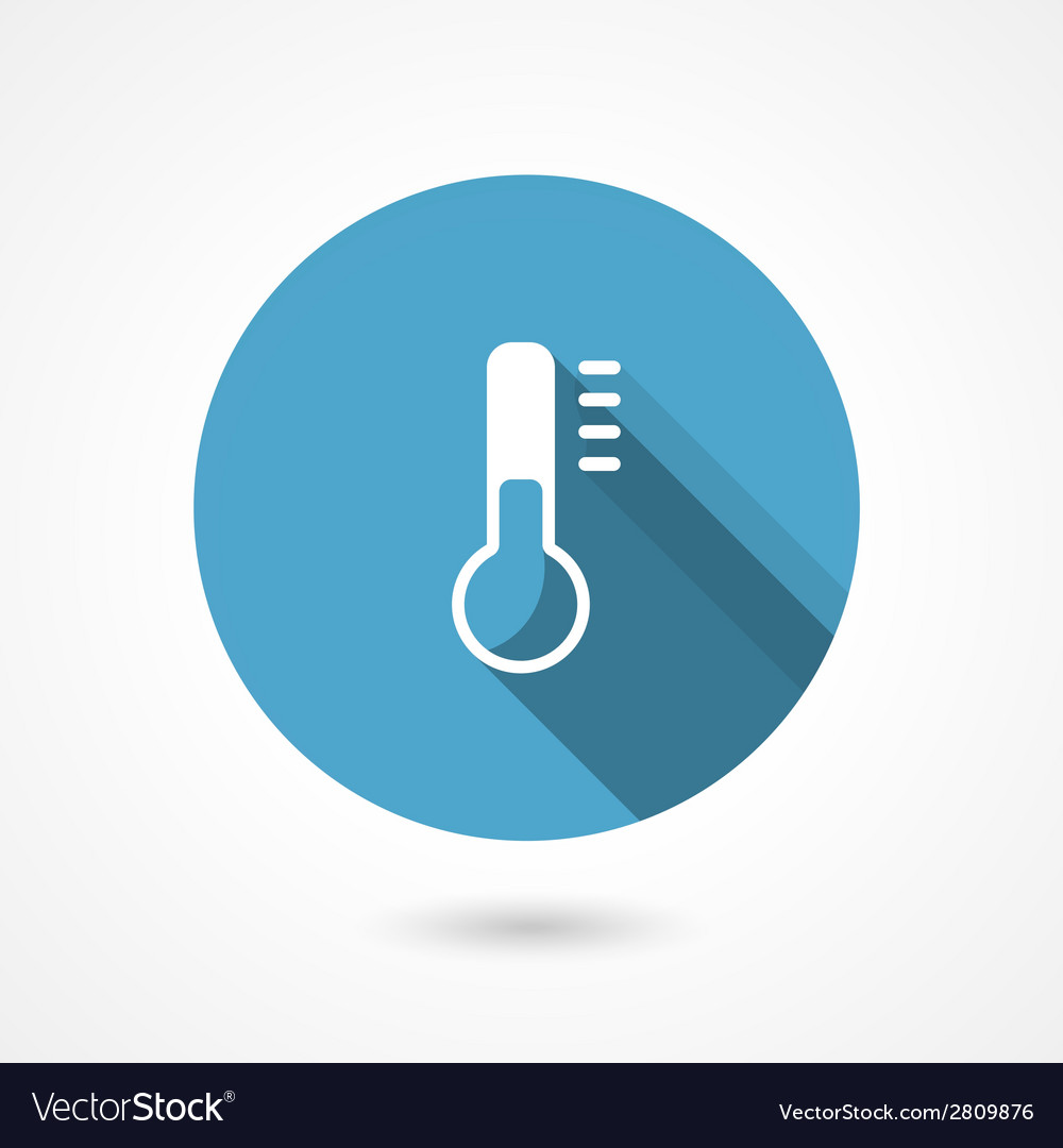Temperature icon with a thermometer Royalty Free Vector