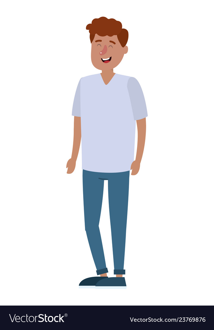 Young man cartoon Royalty Free Vector Image - VectorStock