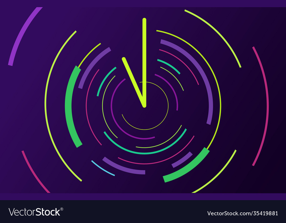 Abstract background with circle line on dark