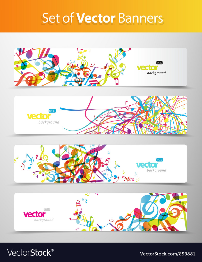 Colorful Abstract Header Set
