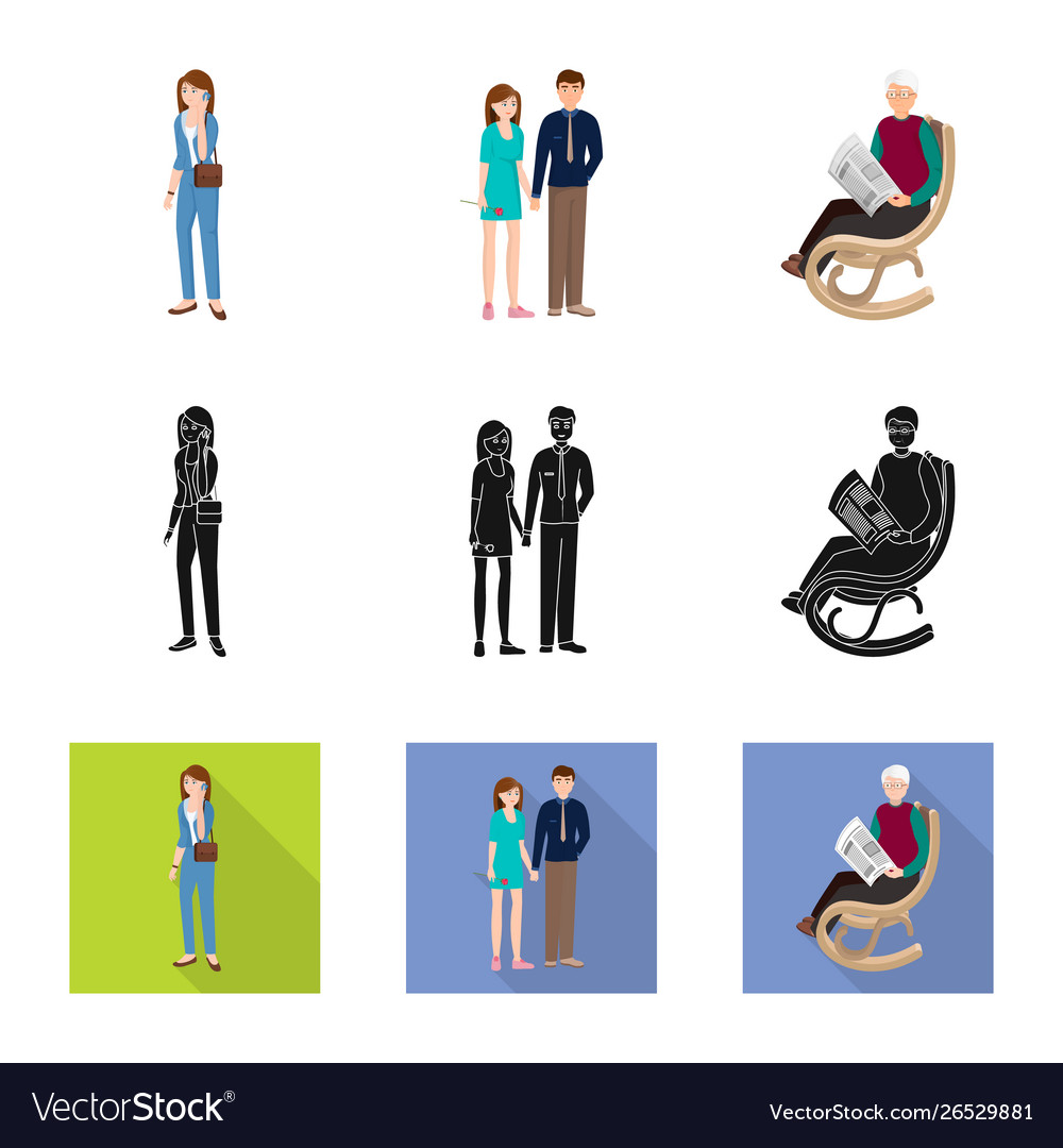 Design character and avatar icon set